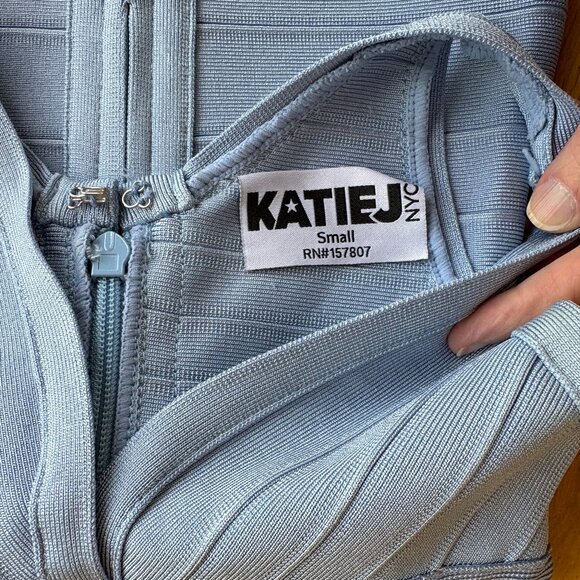 Katie J NYC tween bandage dress light blue size small - Picture 3 of 9